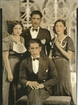 Gonzalo Rodriguez (rear,standing), Guadalupe Ramirez Griego (left), Jose Ramirez (front, seated), Connie Ramirez (right)
