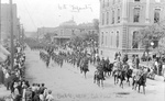 US Military, Infantry. Horse and wagon march. El Paso, Texas.